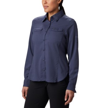 Columbia Silver Ridge Lite Long Sleeve, Camisa Azul Marino Para Mujer | 591064-LJU